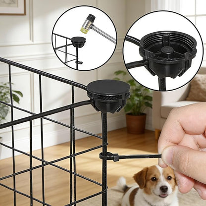 36 Panels Small Animals Playpen, Portable DIY Pet Playpen with Metal Enclosure Cage for Guinea Pig, Rabbit, Bunny, Chicken, Hedgehogs, Puppy, Hamster, Two-Story Playpen Indoor Outdoor