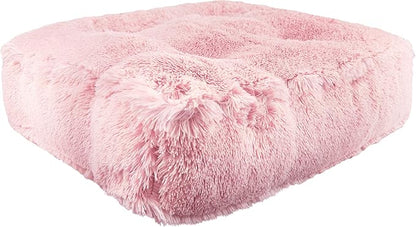 Bessie and Barnie Frosted Willow Extra Plush Shag Faux Fur Luxury Sicilian Rectangle Pet/Dog Bed (Multiple Sizes)