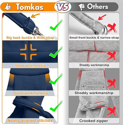 Tomkas Small Dog Sling Carrier - Cat Sling Carrier - Classic Pocket & Classic Strap - for 3-10 lbs Pets(Darkblue)