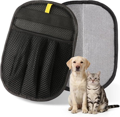 Pet Hair Removal Glove for Cats & Dogs, Five-Finger Electrostatic Pet Hair Remover Glove Reusable Brush Pet Hair Tool for Carpet, Car Seat, Couch and Laundry