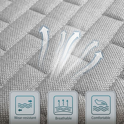 Car Seat Covers Front Seats,2 Pack Seat Covers for Cars Truck SUV,Front Seat Covers with Storage Pocket,Bottom Auto Seat Cushion Pad Mat for Most Vehicles-Gray,Front 2 Pcs