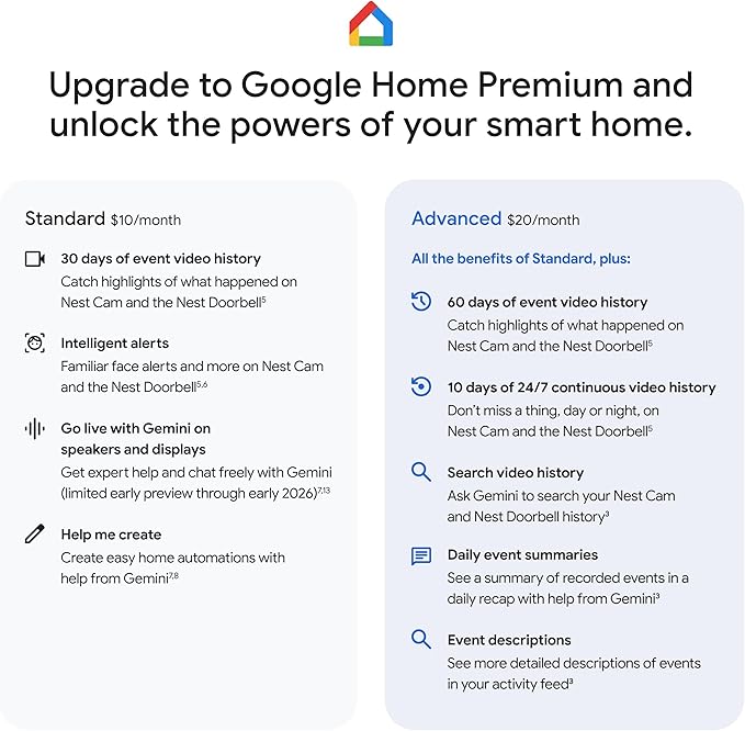 Google Nest Cam Indoor (Wired, 3rd Gen) - Security Camera with 2K Video and Gemini, Night Vision, 2-Way Audio, Works with Google Home - 2025 Model - Hazel