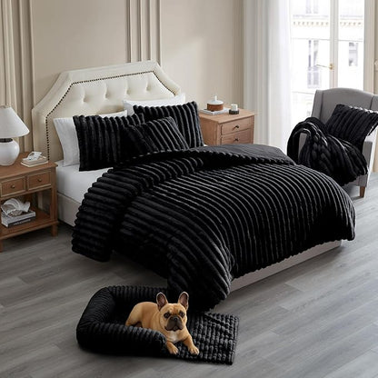 Riverbrook Home Everett Long Sofa-Style Pet Bed, Black, Small
