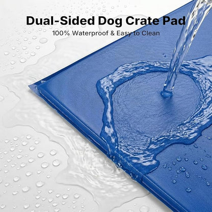 Veehoo Waterproof Dog Bed Crate Pad for Small Medium Dogs, Dog Kennel Pad Outdoor Bed Washable Kennel Mat for Dogs, Puppy Crate Bed, Post Surgery Recovery & Training