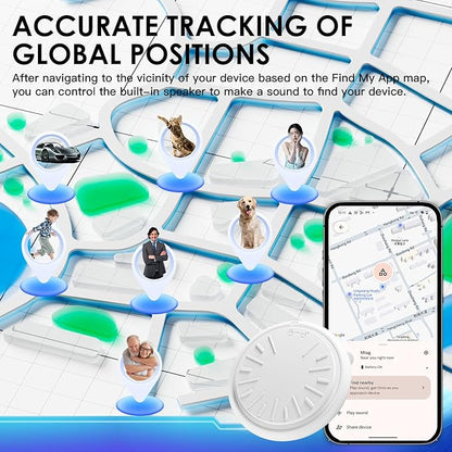 Mini GPS Tracker for Vehicles – Hidden Magnetic Car Tracker Device, Real-Time GPS Tracking for Kids, Car, Pets, No Monthly Fee, Works with Apple Find My and Google Find Hub, Vehicle Locator (2 Sets)
