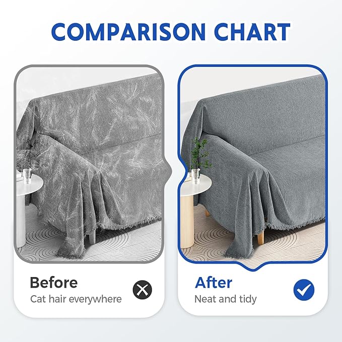 Pet Hair Remover, 2025 Upgraded Washable Lint Brush Cat Hair Remover, Pet Hair Remover for Furniture, Reusable Long Handle Dog and Cat Hair Remover Brush, Multifunctional Hair Removal Brush (1)