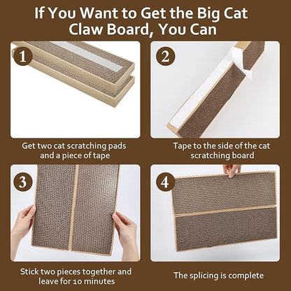 HappyFreeSX Splicing Cat Scratch Pad: Cat Scratchers for Indoor Cats, Cat Scratching Pad, Cat Scratcher Cardboard, Cat Scratching Pad, Premium Scratch from Cats, Double-Sided Design