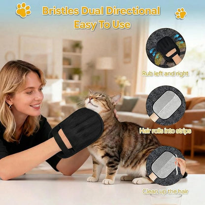 Pet Hair Removal Glove for Dogs & Cats,2026 Upgraded 5-Finger Reusable Pet Hair Remover Glove, Magic Brush for Pet Hair & Pet Fur Removal on Furniture, Couch, Carpet, Clothing & Car Seats