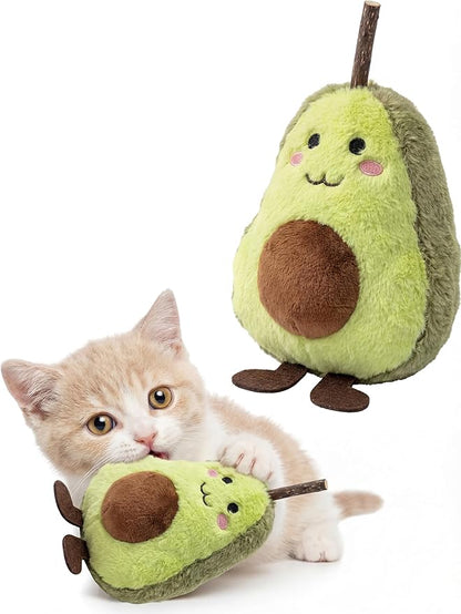 Durable and lnteractive Cat Teething Stick Toys: Chewing Stick, Grinding Teeth Rod, and chewable Cat Doll for Your Pet's Entertainment (Avocado Green)