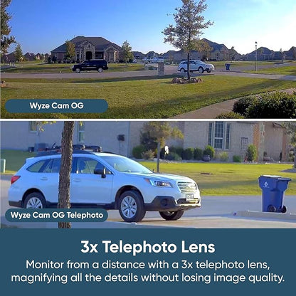 WYZE Cam OG Indoor/Outdoor 1080p Wi-Fi Smart Home Security Camera with Color Night Vision, Motion Detection, 2-Way Audio, Compatible with Alexa & Google, Black (2-Pack), Free Expert Setup