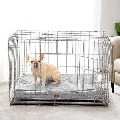 EHEYCIGA Orthopedic Dog Bed Waterproof 30"x20", Memory Foam Pet Bed for Medium Dogs, Washable Pet Mat with Removable Cover, Grey