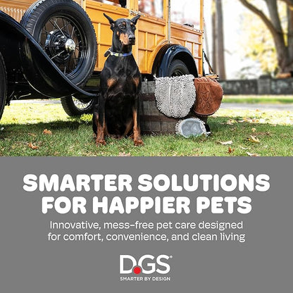 Dog Gone Smart Dirty Dog Doormat - Fast Drying Rug with Super Gripper Backing for Clean Floors - Super Absorbent and Machine Washable Mat for Muddy Paws - Cool Grey
