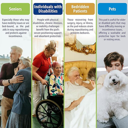 Bed Pads Washable Waterproof 34"x36"- Pack of 2 Incontinence Bed Pads & Washable Pee Pads for Adults - Dementia Products for Elderly & Elderly Assistance Products - Reusable Pee Pads for Dogs & Kids