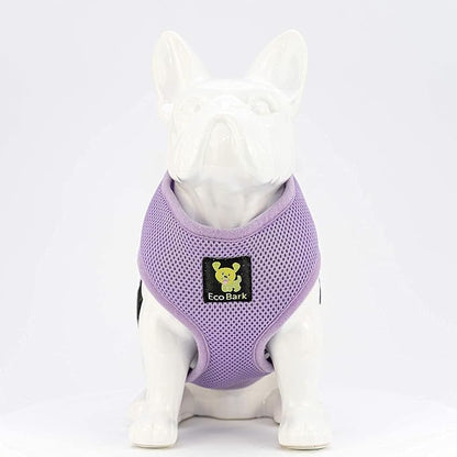 EcoBark Dog Harness - Luxurious Soft Mesh - Eco-Friendly Over the Head Vest Harness - No Pull & No Choke Design - Padded Breathable Body Halter - for Large Breeds (Lavender, XXL)
