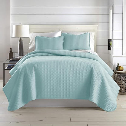 Southshore Fine Living, Inc. Quilts Queen Size with 2 Pillow Shams, Full Bedding Set, Pet Hair Resistant Bedding, Quilt Coverlet Bedspreads Queen Size/Full Bedspread with 2 Pillow Shams, Sky Blue