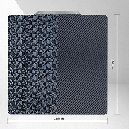 220mm (NO Magnetic Base) PEO (Diamond Pattern) & PET (Carbon Fiber Pattern) 3D Printer Build Plate Adhesive Print Bed Artilery Genius A net A6 A8