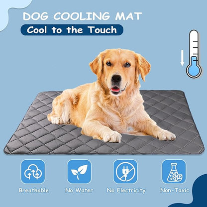 Paw Legend Dog Cool Mat for Dogs & Cats - Cool Tech Fabric, Washable Dog Sleeping Pad for Kennel, Sofa, Floor, Car Seats - Summer Cooling Blanket, Medium