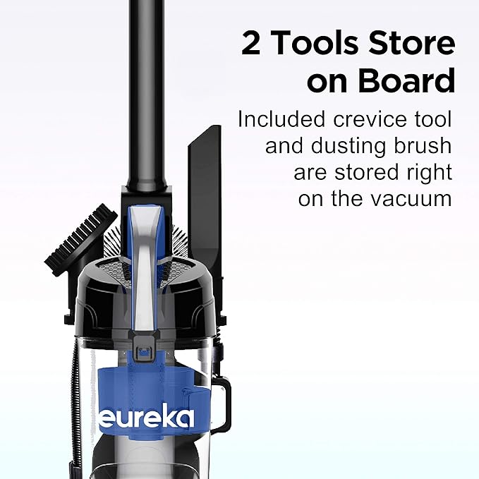 Eureka NEU10AE5 Powerful Bagless Upright Vacuum Cleaner Carpet and Floor, AirSpeed Ultra-Lightweight Vacuum Cleaner, w/ Replacement Filter, Blue
