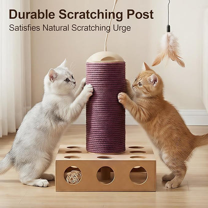 PAWISE Cat Scratcher – Reversible Cardboard Scratching Pad, Durable Cat Scratch Bowl & Bed, Interactive Scratcher for Indoor Cats & Kittens (8.6X8.6)