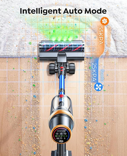 Cordless Vacuum Cleaner, 650W 55KPA 70Mins Vacuum Cleaners for Home, Upgraded Stick Vacuum with Extra Mattress Cleaning Tool, Self-Standing, Anti-Tangled Vacuum Cordless for Pet Hair/Floors/Carpets