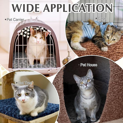 Drydiet 4 Pack Self Warming Cat Pads Self Heating Cat Mat Washable Homeless Dogs Thermal Pads Kennel Pad Reflects Body Heat Warm Crate Bed Mat for Indoor Outdoor Pet(Mixed Colors,18 x 24 Inch)