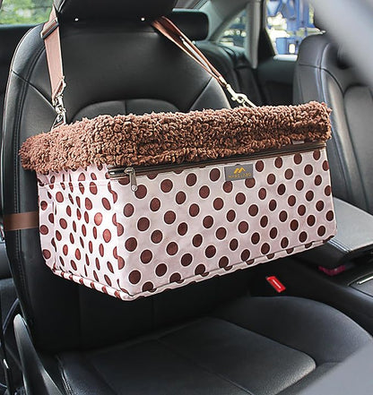 Dog Car Seats for Small Dogs, Upgrade Dog Booster Seat with Metal Frame Construction with Double-Layer Oxford, Perfect for Small Pets,XL-UP TO 20LBS