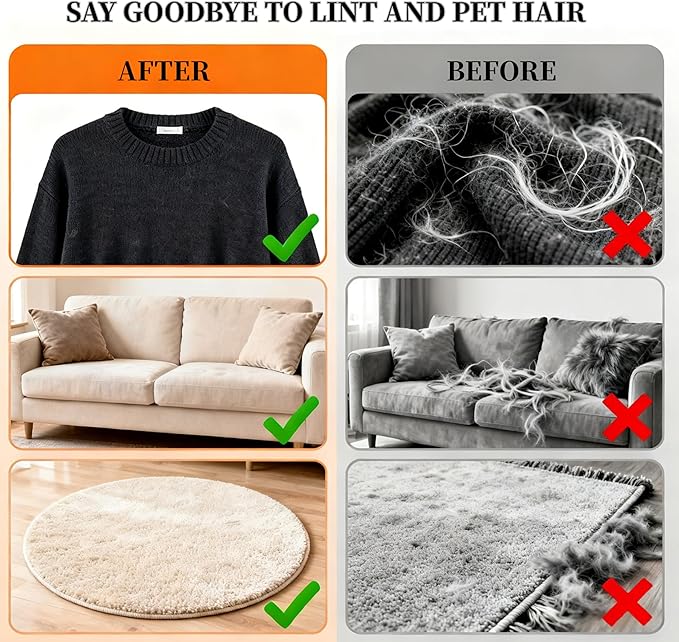 Pet Hair Remover,Static Electricity Grooming Mitt Tool,Machine-Washable for Dog Cat Hair Effortless Lint & Fur Remover for Couch,Carpet,Furniture & Car Seat（1PCS ）