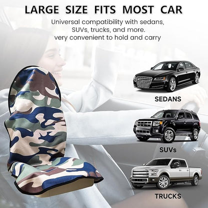 Car Seat Covers 1 Pack Waterproof Towel Car Seat Cover Universal Fit for Most Trucks SUV Fitness Athletes Pets Gym and Water Sport，Camouflage