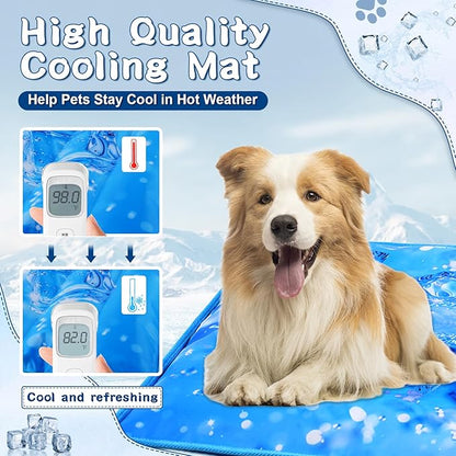 Dog Cooling Mat, Universal Pet Cooling Pad, Double-Sided Durable Water-Resistant, Portable and Easy to Clean, Suitable for All Pets, Keep Your Pet Cool Indoors and Outdoors（29.5 x 29.5 in）