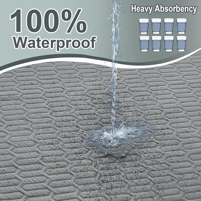 Washable Underpads for Bedwetting (34x36 Inch) - Waterproof Reusable Bed Underpads, Heavy Absorbency Incontinence Bed Pads for Adults, Kids, Elderly, and Pets, Leakproof & Non-Slip Mattress Pad