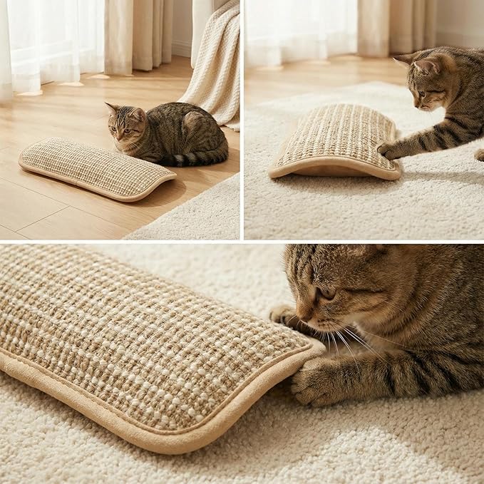 Cat Toy, Interactive Catnip Chew Toy, Durable 12 Inches Catnip Kicker Soft Sisal Pillow with Organic Catnip for Kittens and Adult Cats for Indoor Scratching, Chewing & Teething (1)
