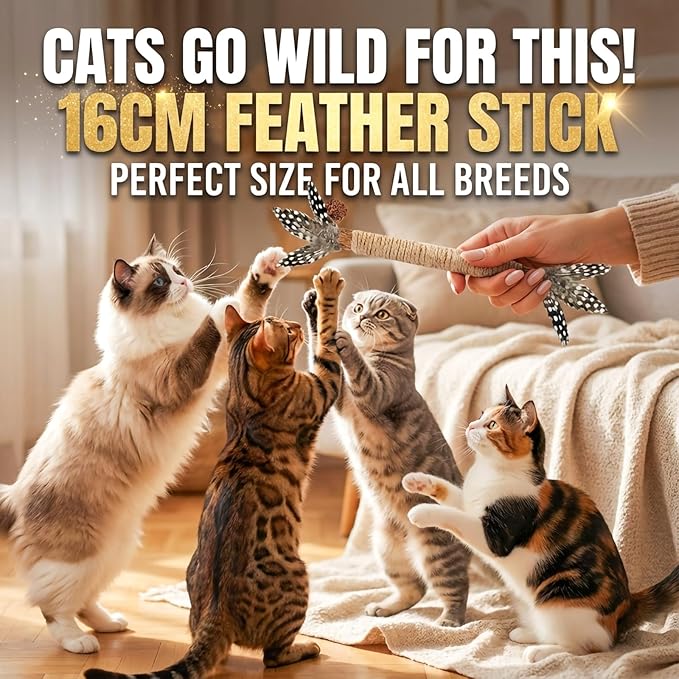 Cat Toys,14Pack Silvervine Cat Feather Toy Kitten Chew Stick Catnip Treat for Cleaning Teeth Indoor Kitty Teaser Wand Molar Snack Interactive Pet Rabbit Bunny Hamster Guinea Pig