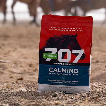 Formula 707 Calming Equine Supplement 5LB Bag – Anxiety Relief and Enhanced Focus for Horses – L-Tryptophan, Thiamine & Magnesium