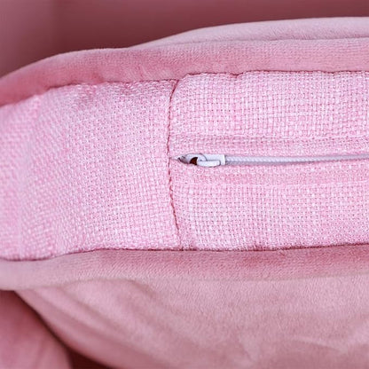 Getifun Pet Sofa Bed, Velvet Couch with Washable Cushion for Small Dog Cat (Pink)