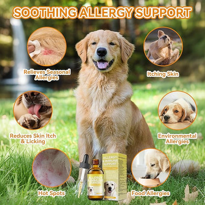 Skin & Coat Supplement, Cat and Dogs for Collagen Liquid Drops, Itch Relief for Dogs with Allergies,Dog Collagen Supplement,Dogs and Cats