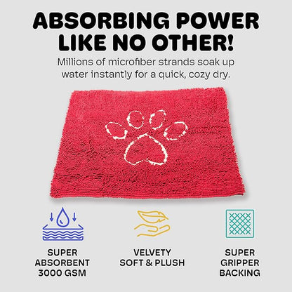 Dog Gone Smart Dirty Dog Doormat, Large, Maroon