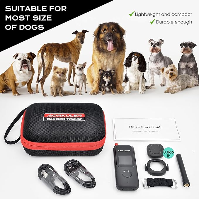 Aorkuler GPS Dog Tracker – No Phone, No Signal, No Subscription | Real-Time Direction & Distance Up to 3.5 Miles | Built for Hiking, Farms & Off-Grid Adventures (Tracker 2)