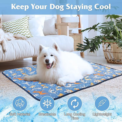 28"x22" Foldable Dog Cooling Mat, Washable Cooling Mat for Dogs, Soft Blanket for Dogs, Cats and Puppies, Small