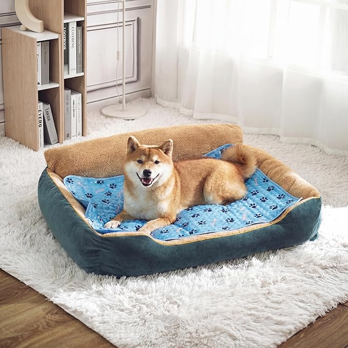Pet Cooling Gel Pad with Patent Technology, 36in Dog Cooling Mat for Summer, Self Cooling Mat for Large/Medium/Small Dogs, Non-Slip Waterproof Durable Mat for Dog Beds, Car, Indoor & Outdoor Use
