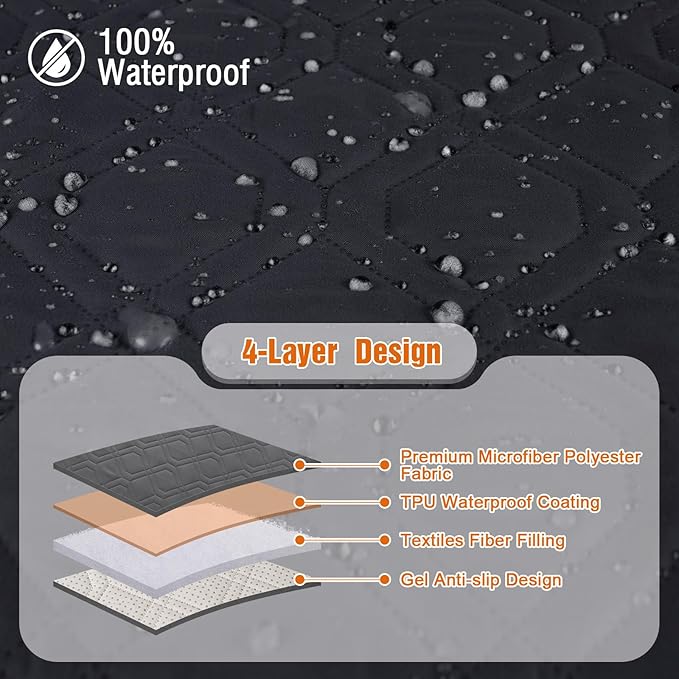 VANSOFY Couch Cover, Waterproof Sofa Covers Washable Slipcover Furniture Protector Couch Seat Covers Non-Slip Couch Cover for Dogs, Pets(Loveseat, Light Gray)