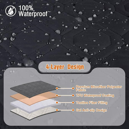 VANSOFY Couch Cover, Waterproof Sofa Covers Washable Slipcover Furniture Protector Couch Seat Covers Non-Slip Couch Cover for Dogs, Pets(Loveseat, Light Gray)