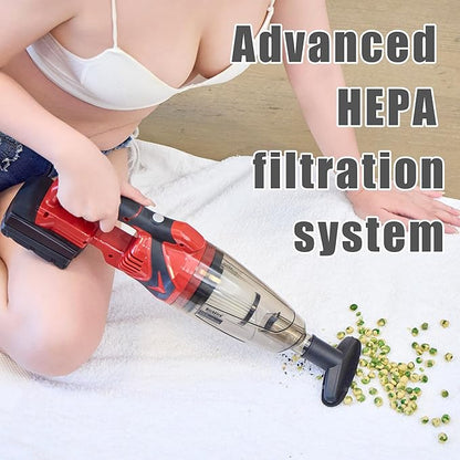 Cordless Vacuum Cleaner Compatible with Milwaukee Battery,Wireless Handheld Vacuum Cleaner for Home, Boat, Workshop, Pet Hair, Furniture Cleaning(Tool Only No Battery)