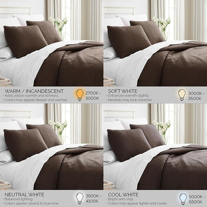 Southshore Fine Living, Inc. Full/Queen Quilt Bedding Set, Comfy Microfiber Coverlet, Queen Size Bedspread, Stain and Pet Hair Resistant Bedding, Full Size Quilt Set w/2 Shams, Chocolate Brown