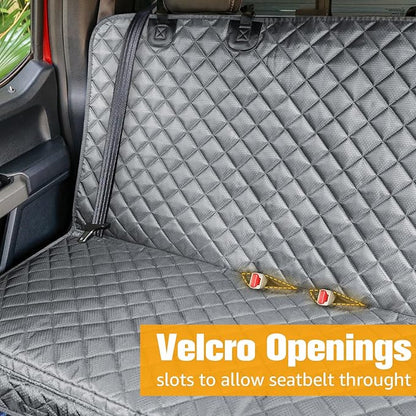PETICON Dog Car Seat Covers for Truck Ford F150/Chevrolet Silverado 1500/Ram 1500/GMC Sierra 1500, Waterproof Pet Back Seat Cover for Trucks, Scratchproof Nonslip Durable Rear Seat Cover for Dogs