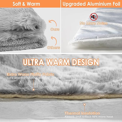 Self Warming Cat Bed,Self Heating Cat Dog Mat,Soft Extra Warm Thermal Pet Pad for Indoor Outdoor, Washable Cover Non-Slip Bottom Dog Thermal Blanket (23.7" x 17.8")