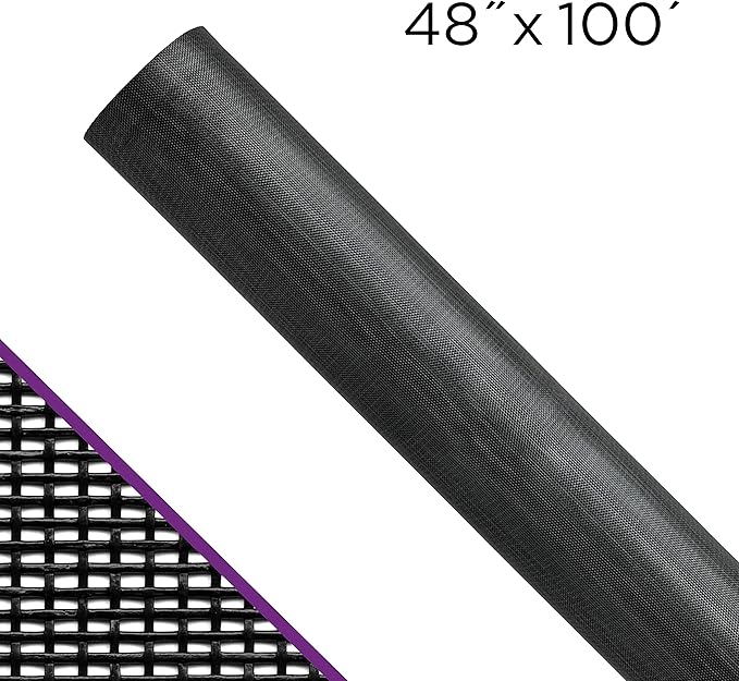 Saint-Gobain ADFORS FCS8996-M Pet Screen, 48" x 100', Charcoal