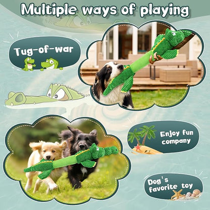 WOWBALA Dog Toys for Aggressive Chewers : Tough Interactive Tug of War Dog Toys-Squeaky Chew Toys for Small,Medium,Large Breed