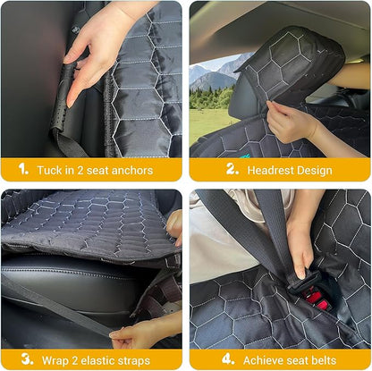 Meginc Dog Car Seat Covers for Tesla Model 3,100% Waterproof Back Seat Cover for Cars Armrest Compatible Nonslip Car Rear Seat Protector for Dogs & Kids, Easy Clean Tesla Model 3 Accessories