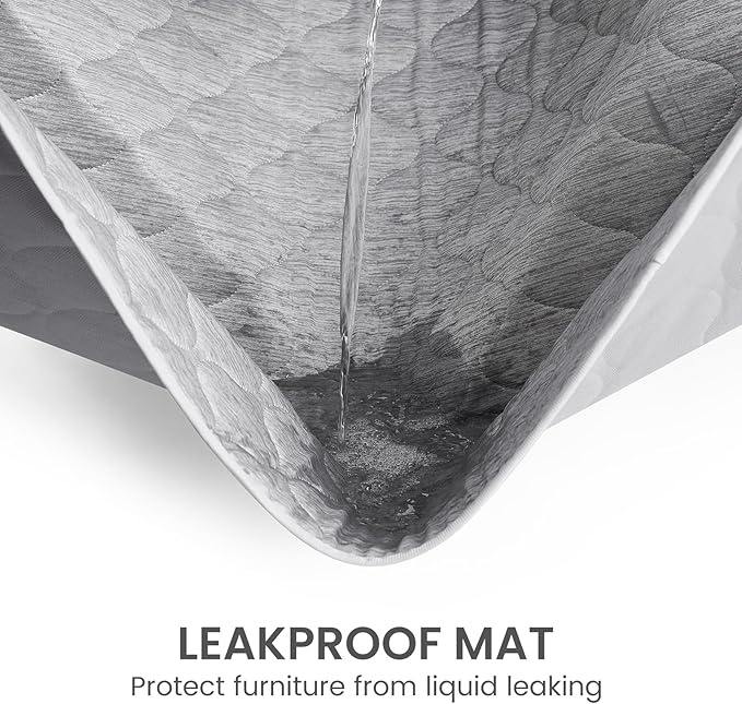 Cozy Bliss Deluxe Leakproof Cooling Blanket for Large Dogs Q-Max 0.5, Soft & Durable Washable Pet Cooling Mat for Hot Weather, Livingroom, Couch & Bed Protector for Cats, Silver Grey, 60"x80"
