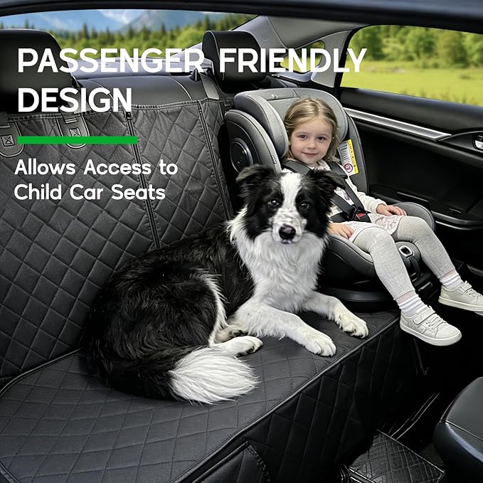 Dog Car Seat Cover, Back Seat Cover for Toyota Tacoma SR SR5 TRD Sport Off-Road Pro Limited Double Cab Access Cab 1995-2024 2025 2026, Non-Slip Backing Waterproof Car Pet Bench Backseat Covers